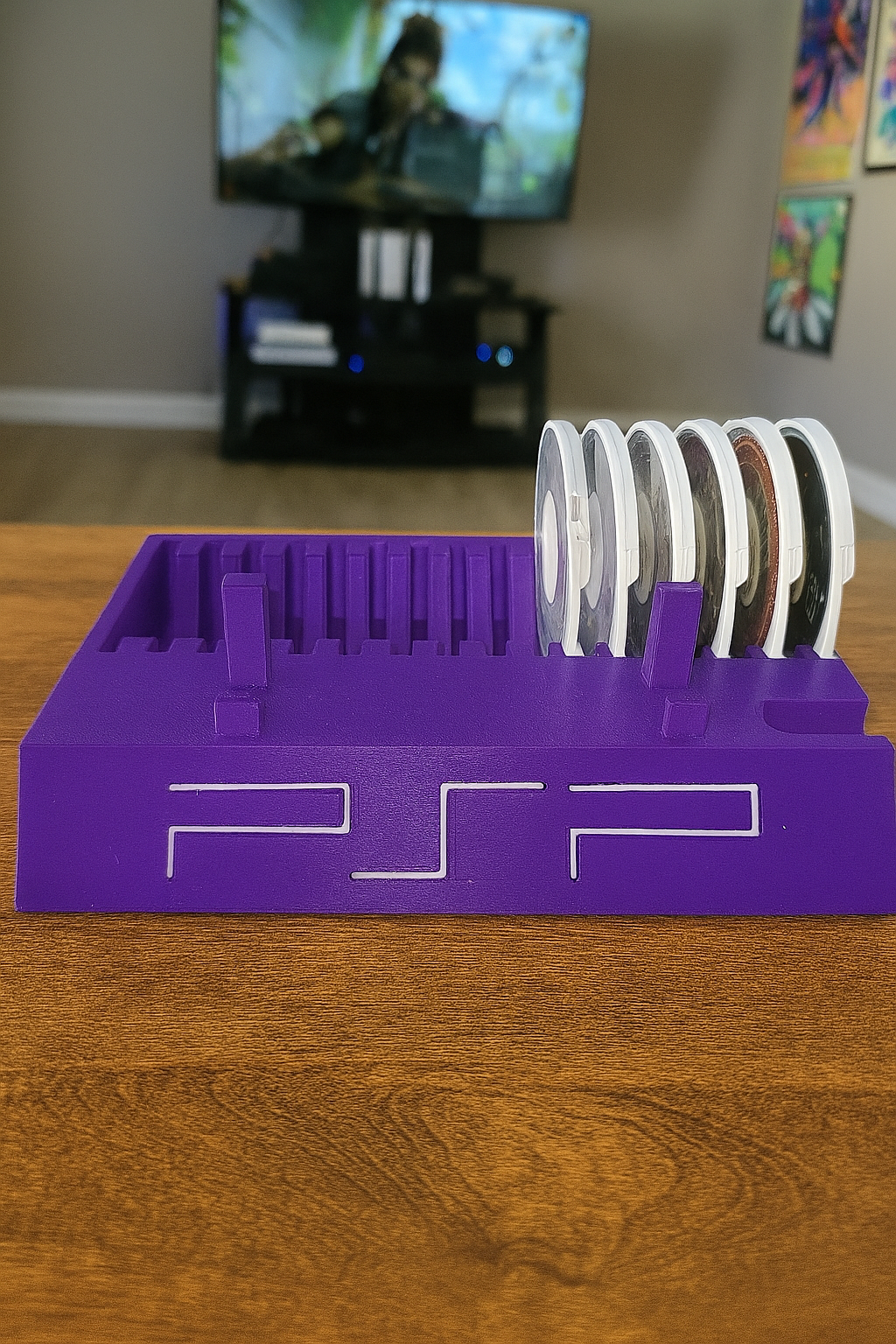 Sony PSP 2000/3000 Display Stand Storage Holds up to 15 Sony PlayStation Portable UMD Videogames /3D Printed/ Choose Your Color