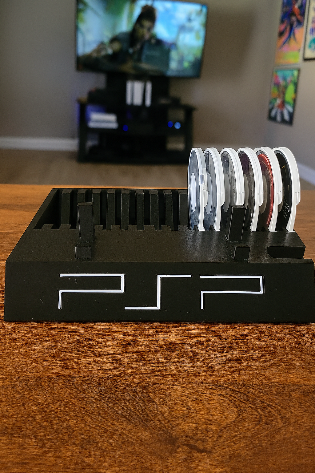 Sony PSP 2000/3000 Display Stand Storage Holds up to 15 Sony PlayStation Portable UMD Videogames /3D Printed/ Choose Your Color