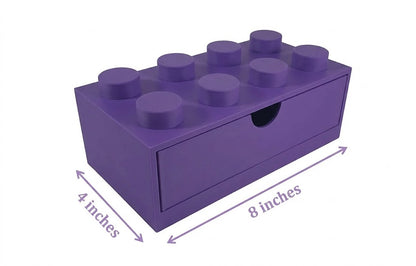 Kids Stackable Storage Box Office Organizer Home Decor Desktop Toy 8 Studs Home School Teacher School Children Adult Storage