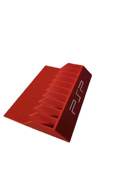 Sony PSP Game Display Stand Radiant Red Letter Holder Rack Storage UMD 2000 3000