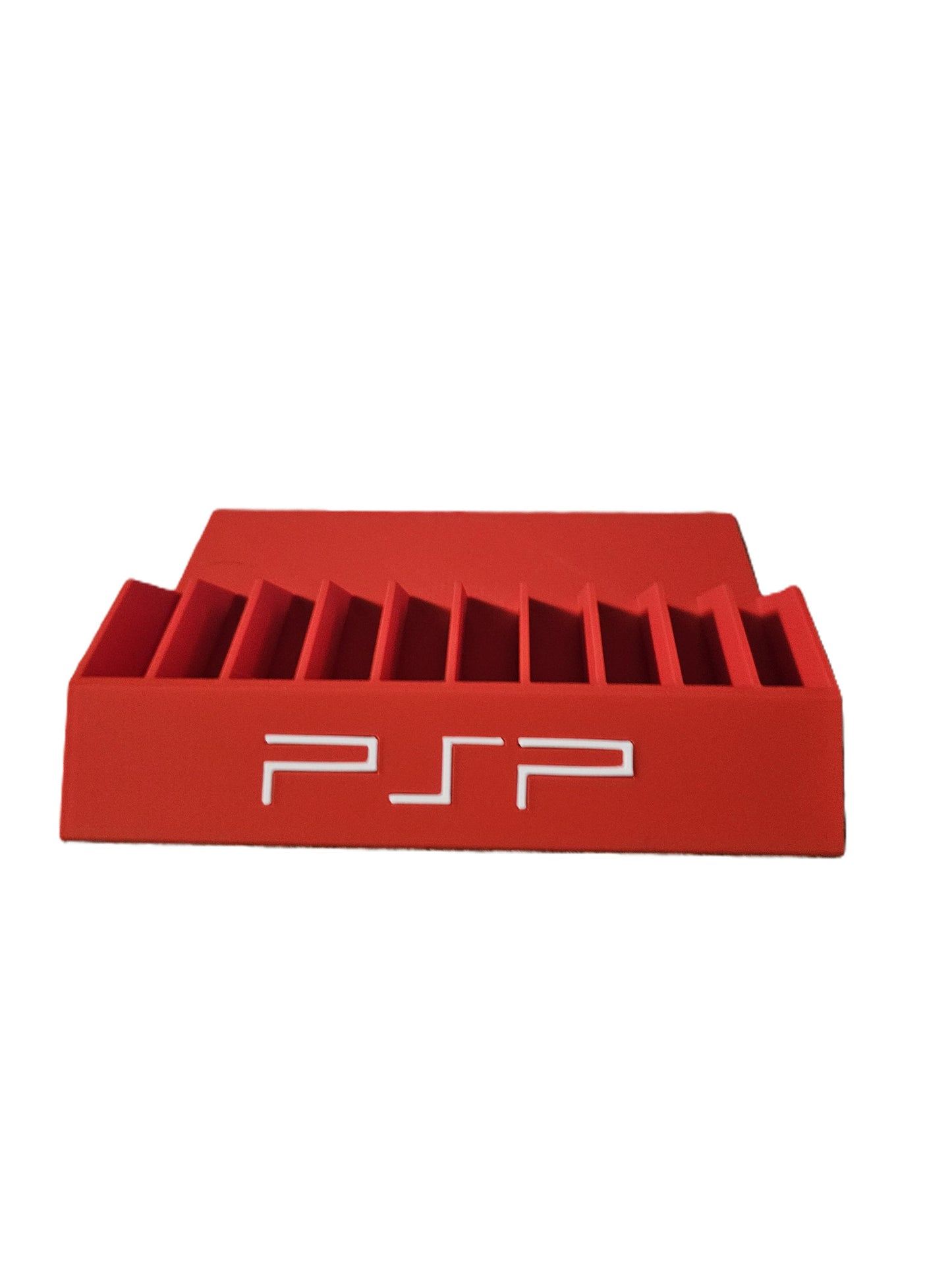 Sony PSP Game Display Stand Radiant Red Letter Holder Rack Storage UMD 2000 3000
