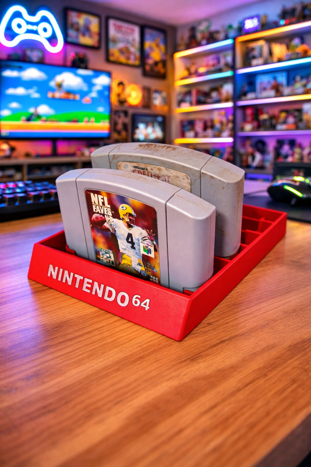 N64 Nintendo 64 System Game New Stand Cartridge Holder Display Rack 7 Videogames