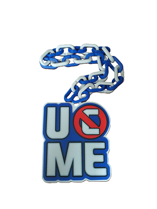 John Cena You Can't See Me Pendant Chain Necklace WWE Red White Blue Respect