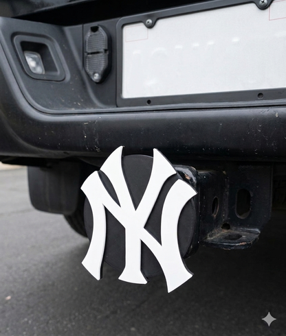 New York Yankees Baseball Trailer Hitch Receiver Cover Tow Towing Plug Cap 2"