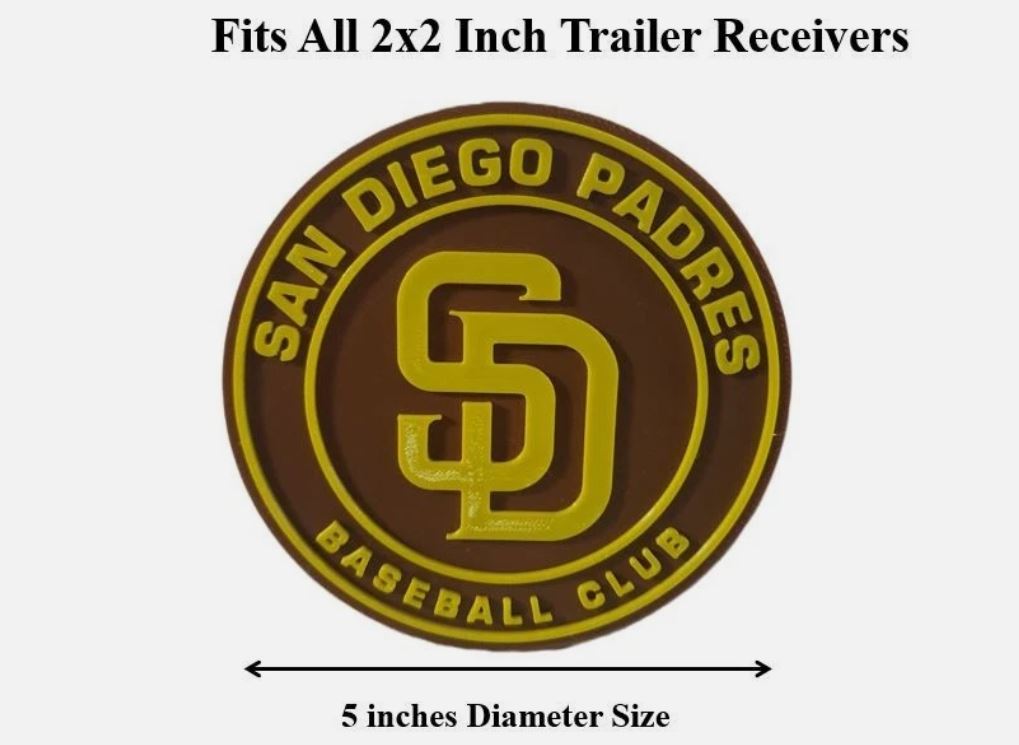 San Diego Padres Baseball Trailer Hitch Receiver Cover Tow Towing Plug Cap 2" (Copy)