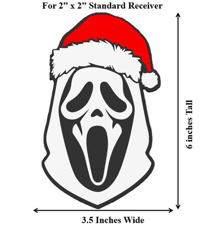 Ghost Face Trailer Hitch Plug Scream Mask Christmas Truck Receiver Cap Santa Horror Accessory Gift