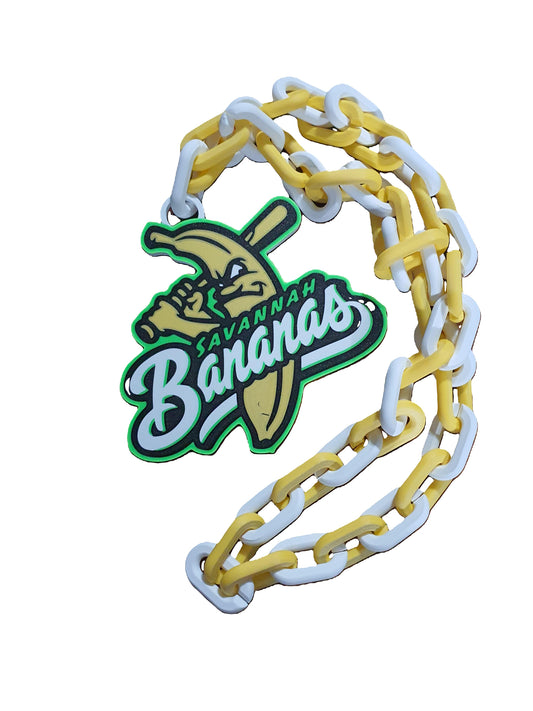Savannah Bananas Baseball Fan Rally Hype Chain Necklace Pendant