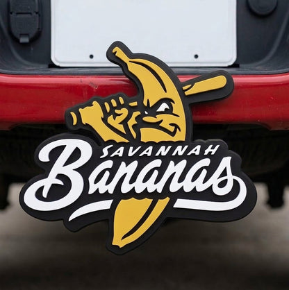 Savannah Bananas Trailer Hitch Cover Banana Ball Team Logo Fan Gear Yellow Receiver Cap Truck Accessory Baseball Gift Durable Decor
