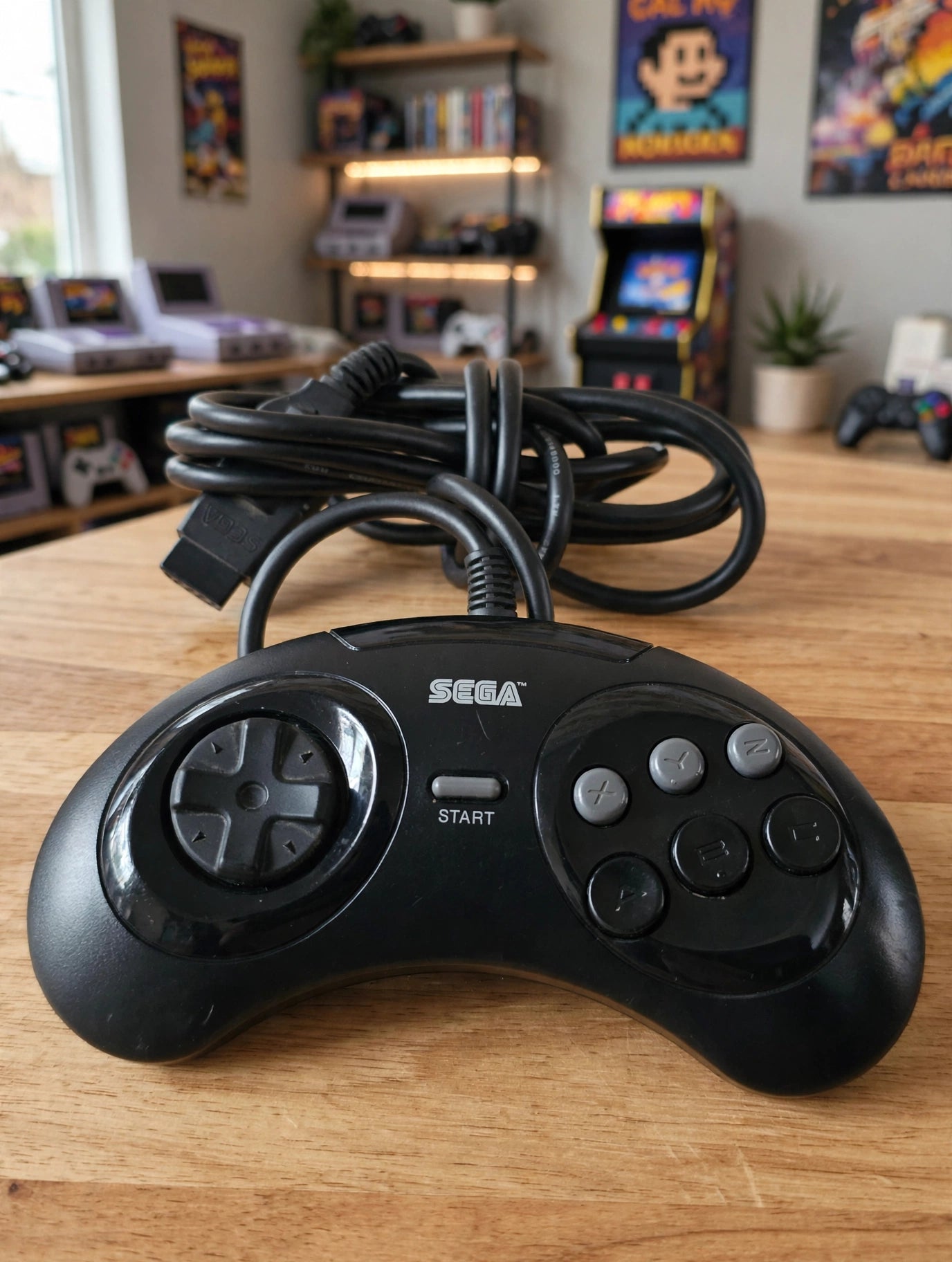 Original Sega Genesis 6-Button Controller OEM Official (MK 1653) Vintage