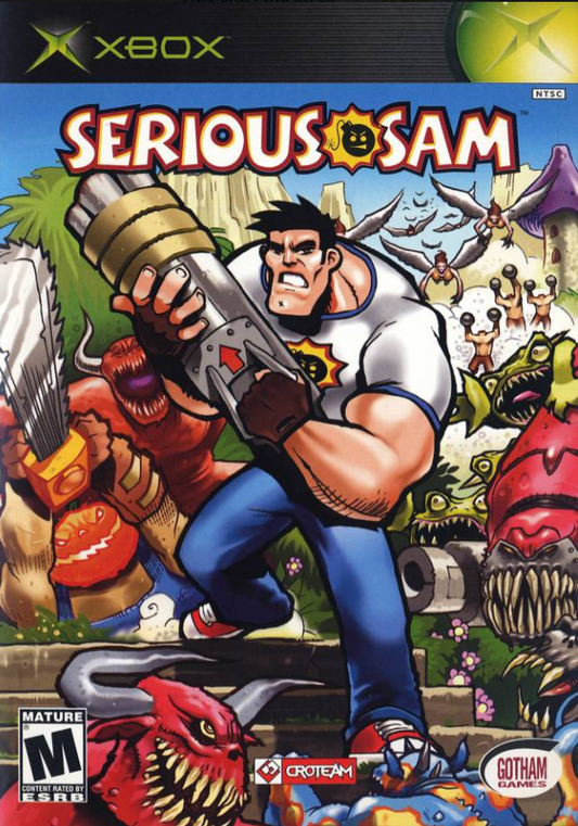 Serious Sam (Microsoft Xbox, 2002) Complete W/ Manual CIB Tested Retro Rare