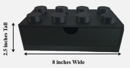 Drawer Organizer, Desktop Storage Box, Office Caddy for Pens, Notes and Home Use - Multi-Compartment Bin for Desk, Vanity and Drawer Storage Stackable