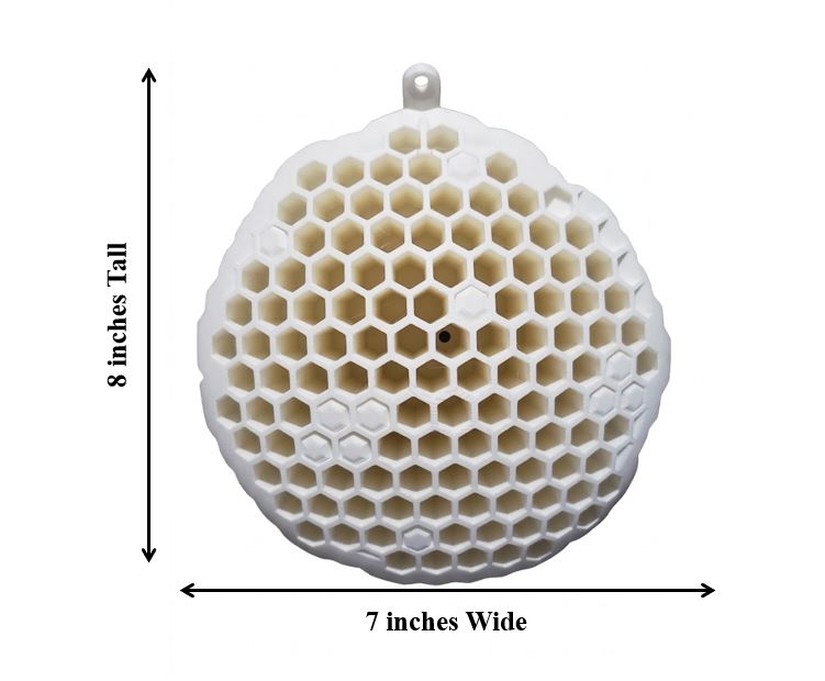 Outdoor Chemical Free Wasp Nest Decoy Hornet Deterrent White Wall Mountable For Home Garden Rental Events Deter Pests