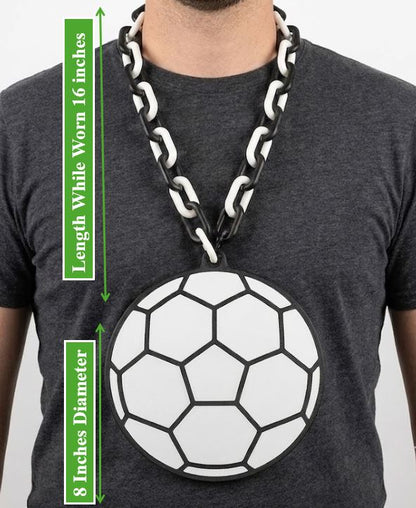Soccer Ball FIFA World Cup Hype Chain – 32" Football Fan Necklace with 8" Emblem, 2026 Tournament Gear