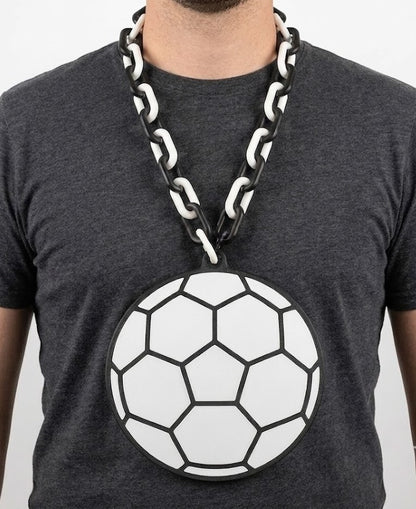 Soccer Ball FIFA World Cup Hype Chain – 32" Football Fan Necklace with 8" Emblem, 2026 Tournament Gear