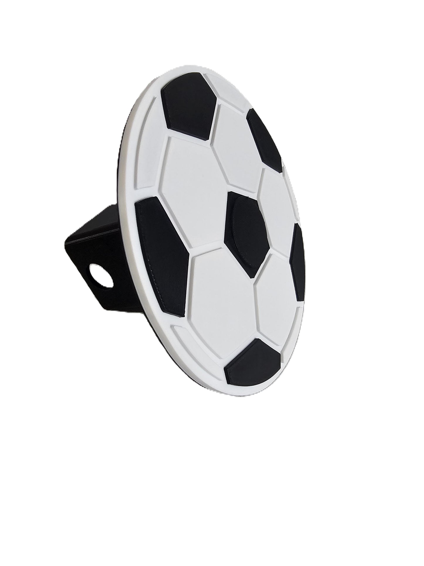 Soccer Ball Trailer Hitch Cover for 2 Inch Receiver - Durable Rubber Hitch Plug for Truck SUV & Van | Fun Soccer Gift Weatherproof Tow Cover