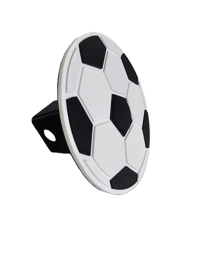 Soccer Ball Trailer Hitch Cover for 2 Inch Receiver - Durable Rubber Hitch Plug for Truck SUV & Van | Fun Soccer Gift Weatherproof Tow Cover
