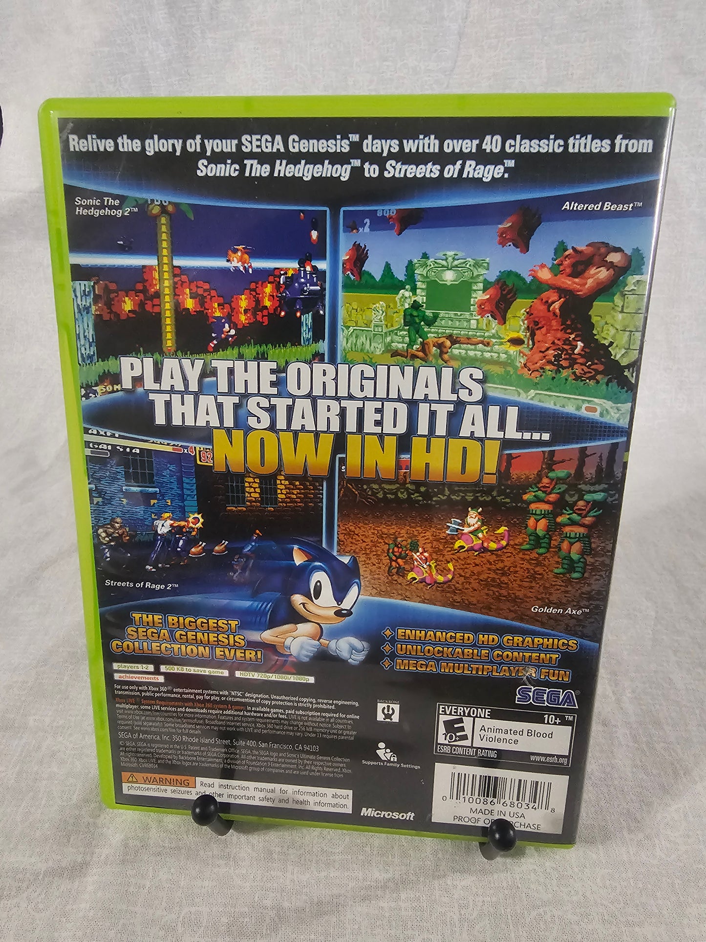 Sonic's Ultimate Genesis Collection Xbox 360 Platinum Hits - Complete CIB
