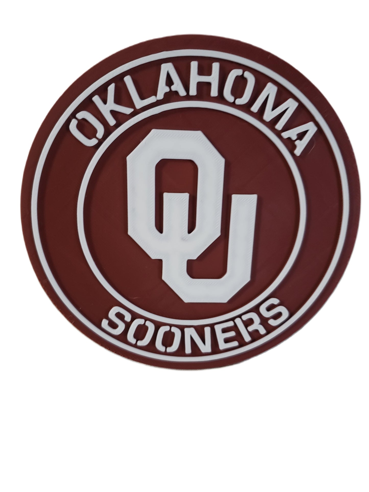 Oklahoma Sooners OU Maroon Logo Trailer Hitch Receiver Cover Plug 2" Receiver