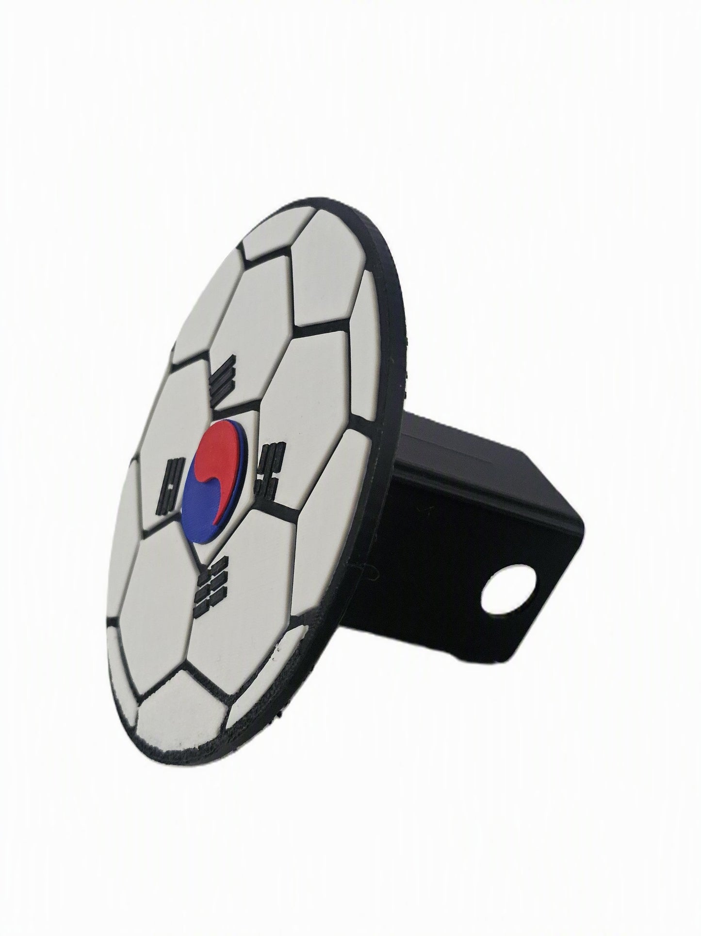 South Korea Trailer Hitch Cover - FIFA Football Soccer Taegeuk Warriors | Korea Futbol Fan Hitch Plug 2 Inch Receiver for World Cup Matchday