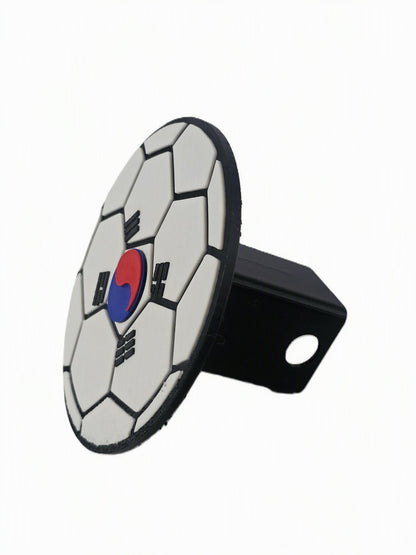 South Korea Trailer Hitch Cover - FIFA Football Soccer Taegeuk Warriors | Korea Futbol Fan Hitch Plug 2 Inch Receiver for World Cup Matchday
