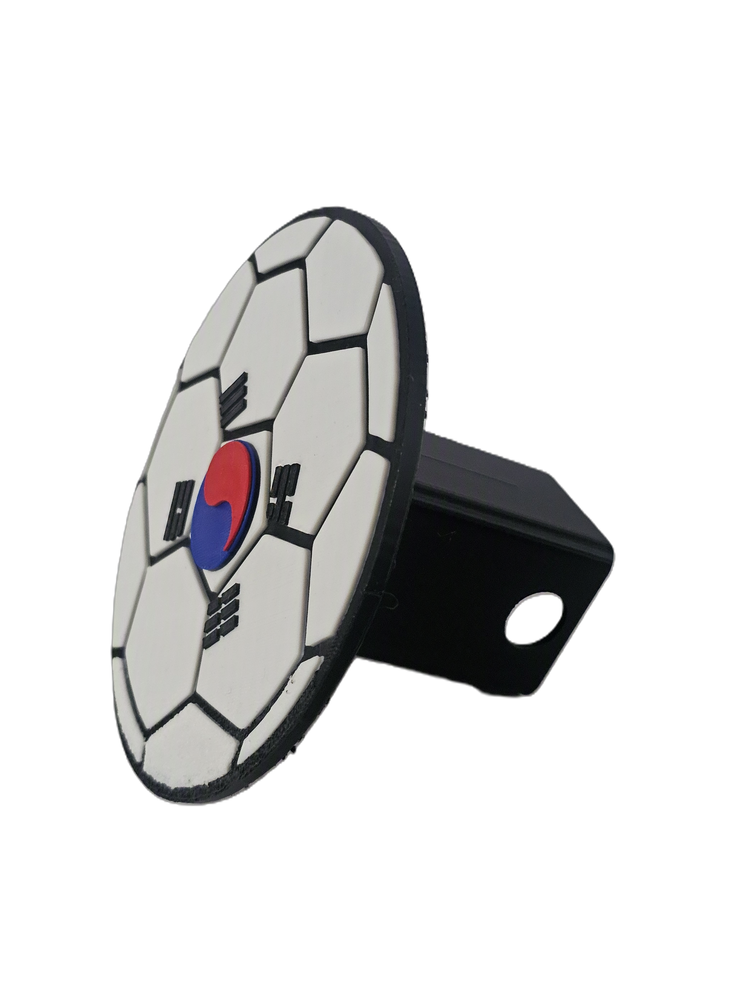 South Korea Trailer Hitch Cover - FIFA Football Soccer Taegeuk Warriors | Korea Futbol Fan Hitch Plug 2 Inch Receiver for World Cup Matchday