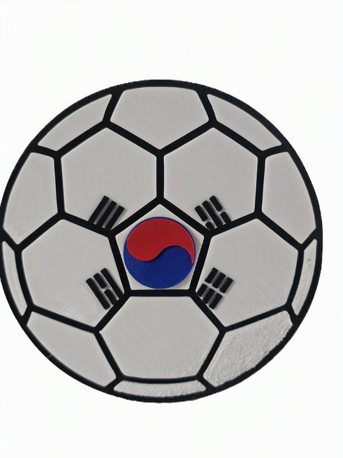South Korea Trailer Hitch Cover - FIFA Football Soccer Taegeuk Warriors | Korea Futbol Fan Hitch Plug 2 Inch Receiver for World Cup Matchday