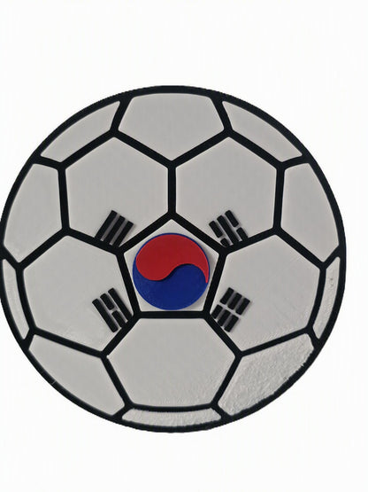 South Korea Trailer Hitch Cover - FIFA Football Soccer Taegeuk Warriors | Korea Futbol Fan Hitch Plug 2 Inch Receiver for World Cup Matchday
