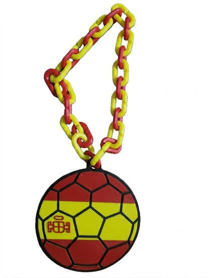 Spain Hype Chain Necklace - FIFA Football Soccer La Roja Jewelry | Spain Futbol Fan Chain for World Cup Euros Matchday Fans
