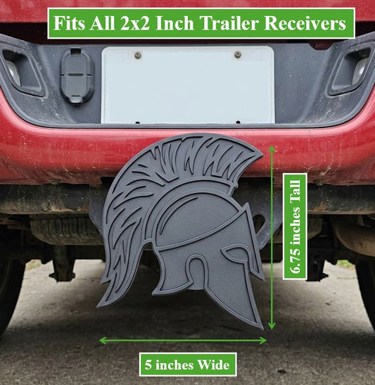 Spartan Helmet Trailer Hitch Cover Plug Cap Greek Warrior Truck SUV Receiver 2 Inch Decor
