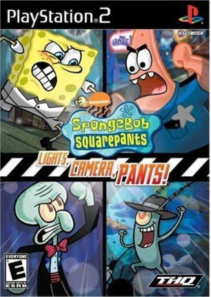 SpongeBob SquarePants Lights Camera Pants PlayStation 2 Complete CIB Very Good