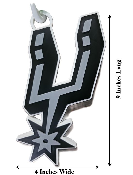 San Antonio Spurs Basketball Playoff Hype Chain – 8" Pendant 32" Chain NBA Fan Necklace for Spurs Nation