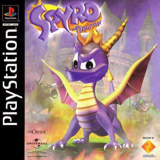 Spyro the Dragon (PlayStation 1, 1998) Disc Good Tested Working Black Label