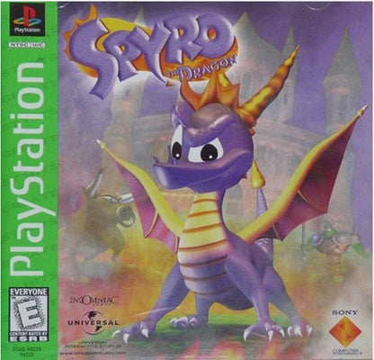 Spyro the Dragon Greatest Hits Sony PlayStation 1 PS1 1999 Disc Good Tested Works - Insomniac Games Classic Platformer - PS1