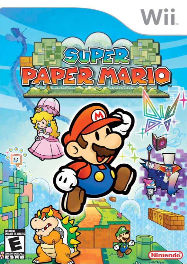Super Paper Mario (Wii, 2007) Complete Manual Inserts Tested Game Disc Very Good