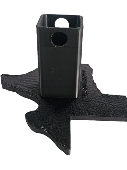 Trailer Hitch Cover 2 Inch - Black Texas State Silhouette Tow Plug Cover For Truck SUV - Lone Star Pride Automotive Decor Accessory Gift Set