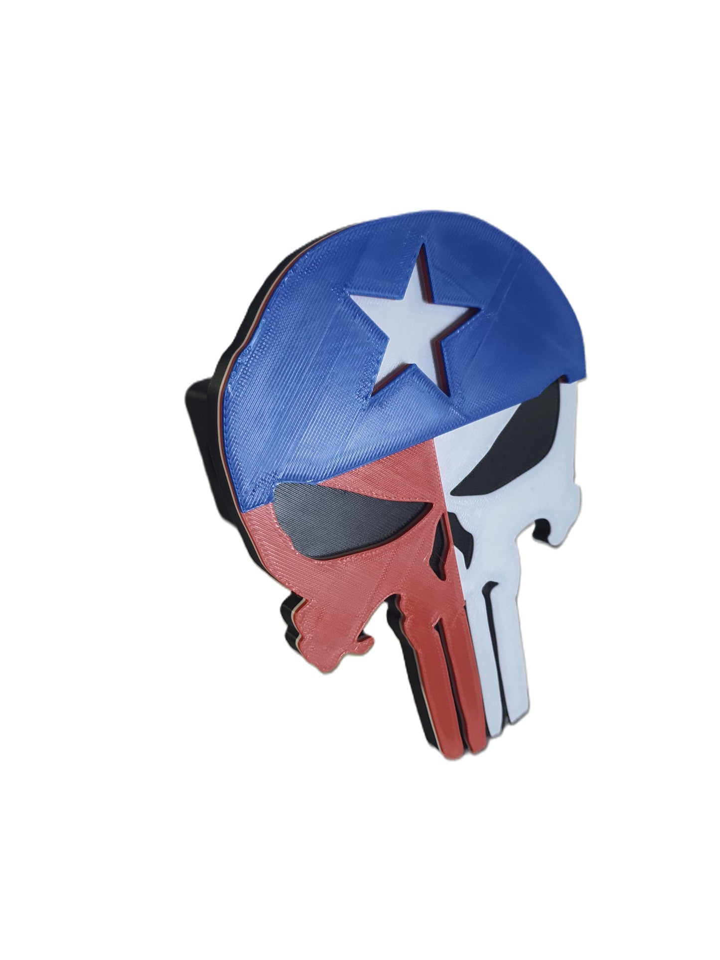 New Texas Flag Skull Bones Cover Plug Cap Tow Hitch Trailer Ford Dodge Ram Chevy
