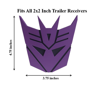 Transformers Decepticon 2" Trailer Hitch Cover Plug - Fits 2" Receiver - Truck & SUV Accessory - Best Gift Idea for Truck Enthusiast Fans