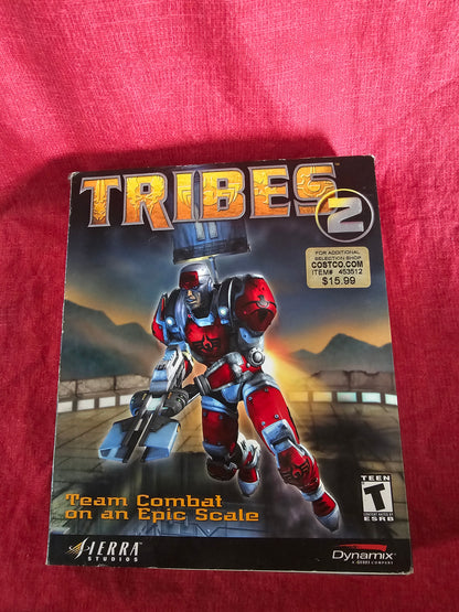 Tribes 2 PC CD ROM Game BIG BOX Dynamix Sierra Studios Complete 2001 Vintage Gaming Y2K Videogames