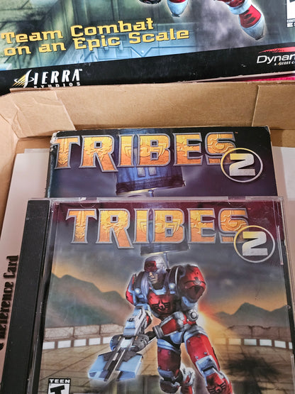 Tribes 2 PC CD ROM Game BIG BOX Dynamix Sierra Studios Complete 2001 Vintage Gaming Y2K Videogames