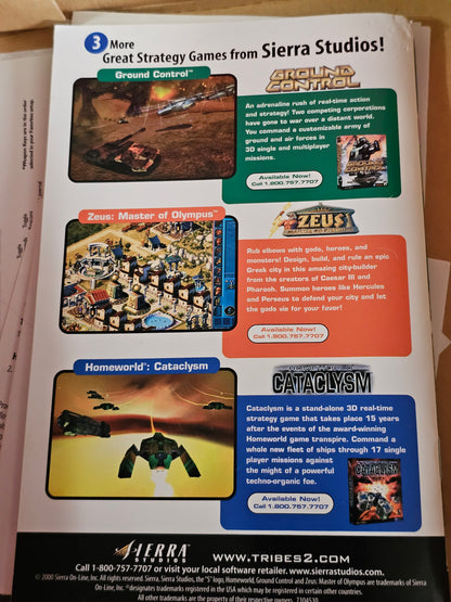 Tribes 2 PC CD ROM Game BIG BOX Dynamix Sierra Studios Complete 2001 Vintage Gaming Y2K Videogames