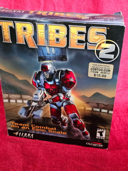 Tribes 2 PC CD ROM Game BIG BOX Dynamix Sierra Studios Complete 2001 Vintage Gaming Y2K Videogames