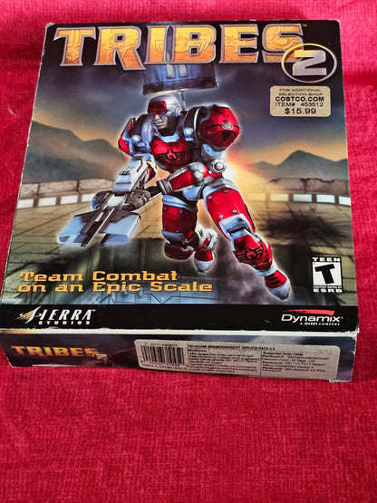 Tribes 2 PC CD ROM Game BIG BOX Dynamix Sierra Studios Complete 2001 Vintage Gaming Y2K Videogames