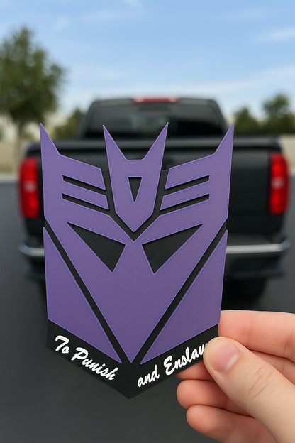 Transformers Deception Punish and Enslave Trailer Hitch For 2x2" Receiver Cover Plug