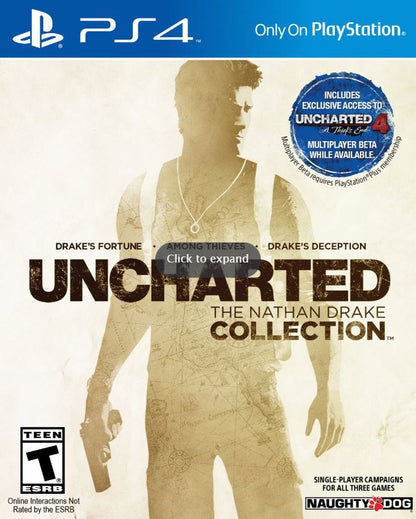 Uncharted Nathan Drake Collection PS4 PlayStation 4 Complete 2015 Disc Good Tested Collector Trilogy Remastered Naughty Dog Original Case Action