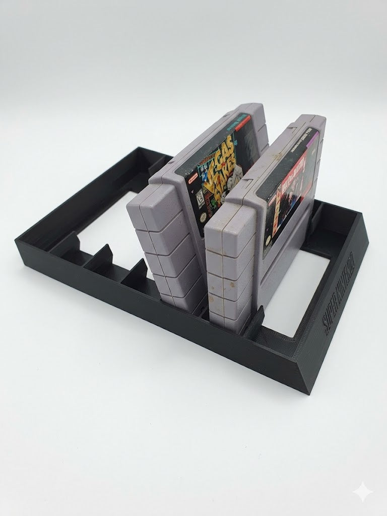SNES Super Nintendo System Game Stand Cartridge Holder Display Rack 7 Videogame