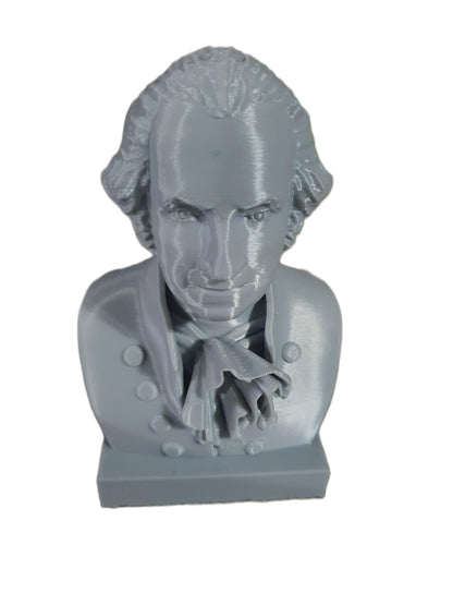 George Washington Bust Statue Sculpture 3D Printed For Art Craft Painting 5"x3"