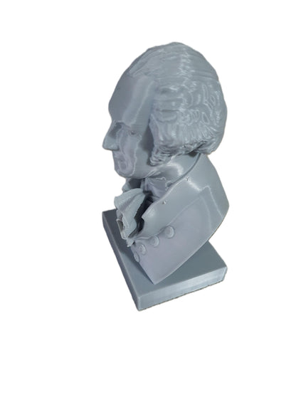George Washington Bust Statue Sculpture 3D Printed For Art Craft Painting 5"x3"