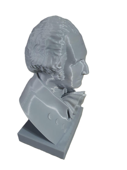 George Washington Bust Statue Sculpture 3D Printed For Art Craft Painting 5"x3"