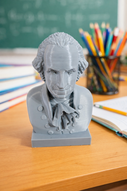 George Washington Bust Statue Sculpture 3D Printed For Art Craft Painting 5"x3"