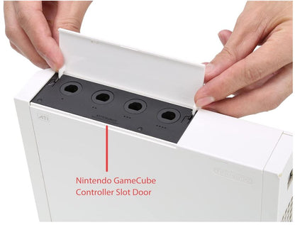 New White 3 Piece Nintendo Wii Console Top Door Lid Replacement Card Slot Cover